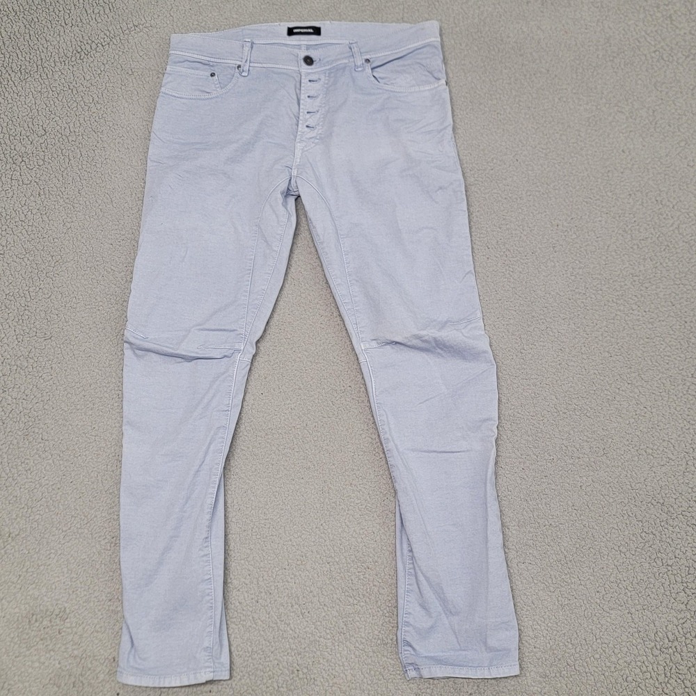Imperial Jeans Mens Blue Light Wash Slim Stretch Made In Italy Ergo Fits 36x31